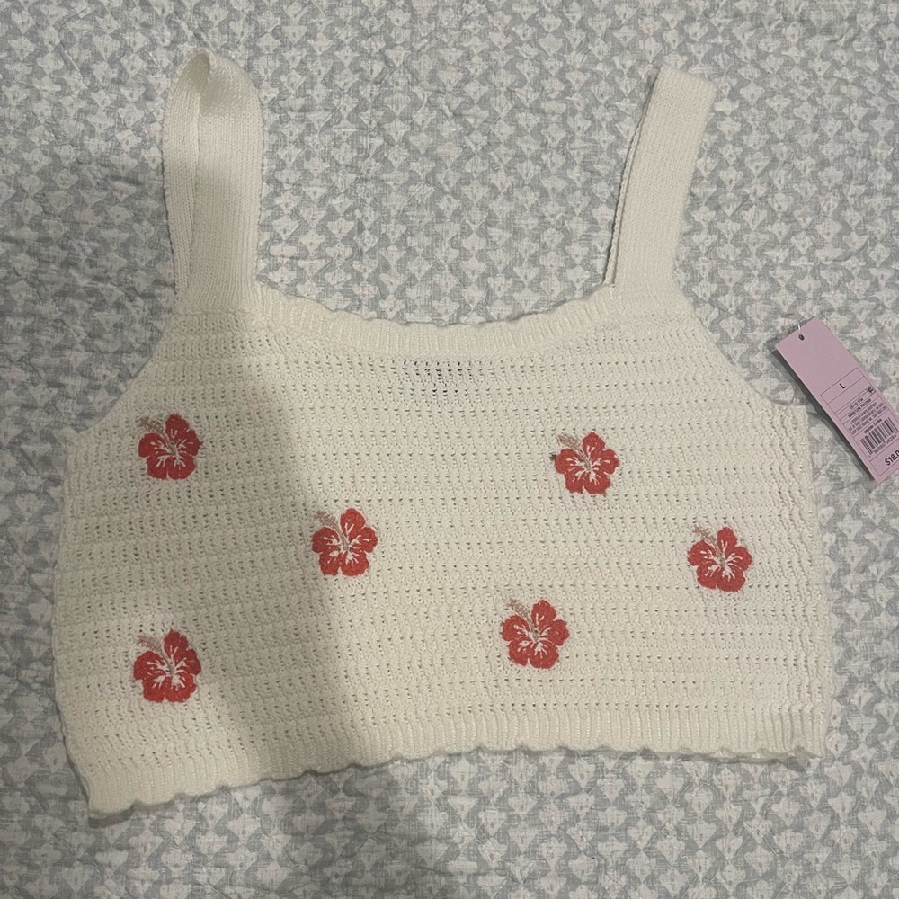 Wild Fable White Knit Sweater